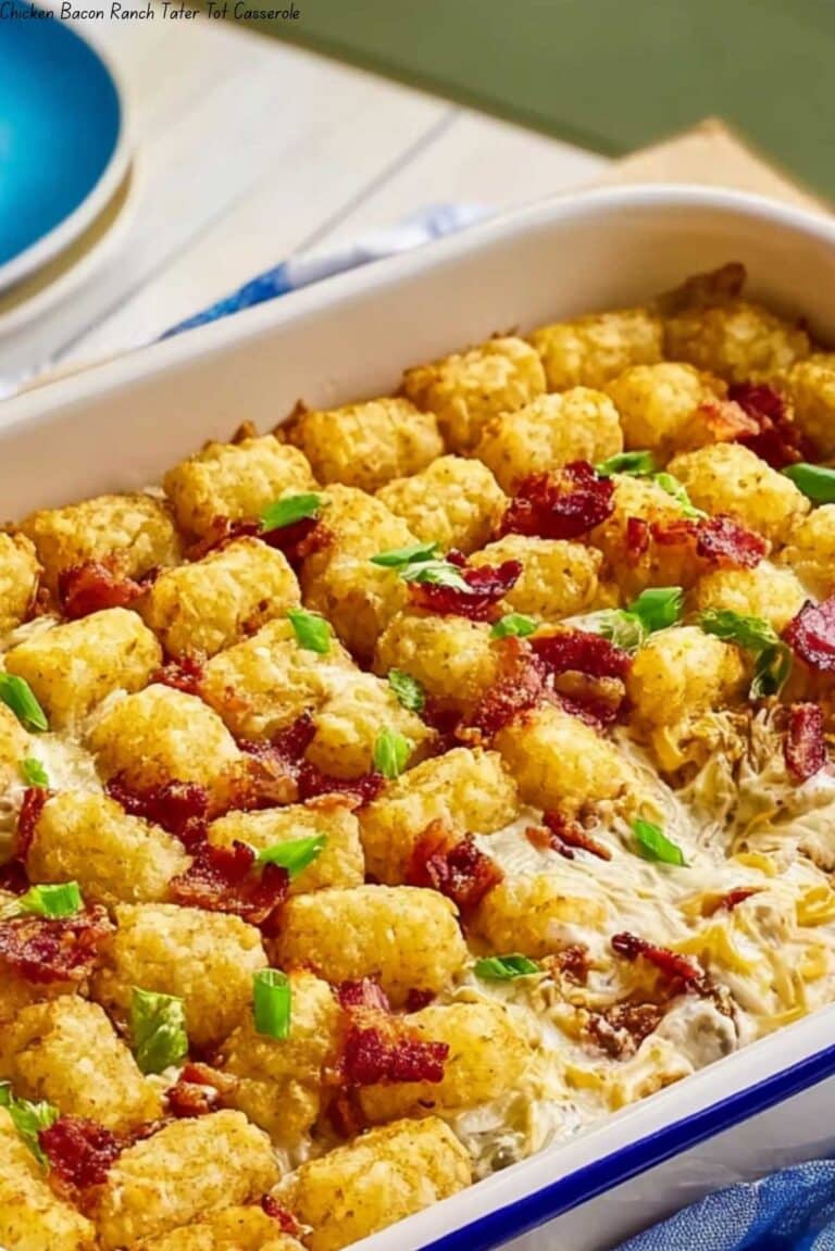 Chicken Bacon Ranch Tater Tot Casserole