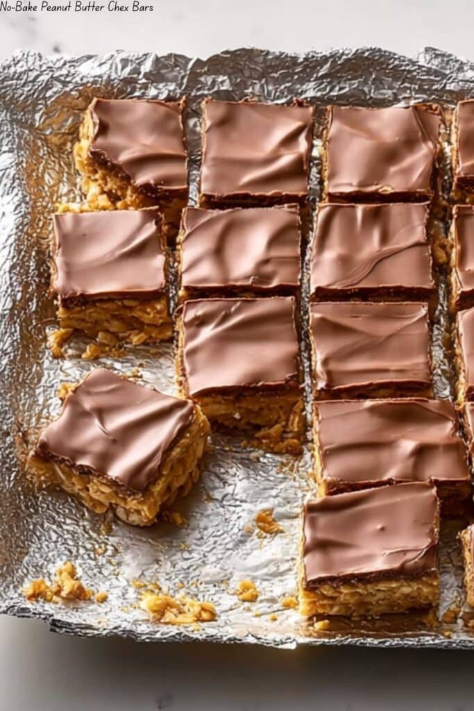 No-Bake Peanut Butter Chex Bars