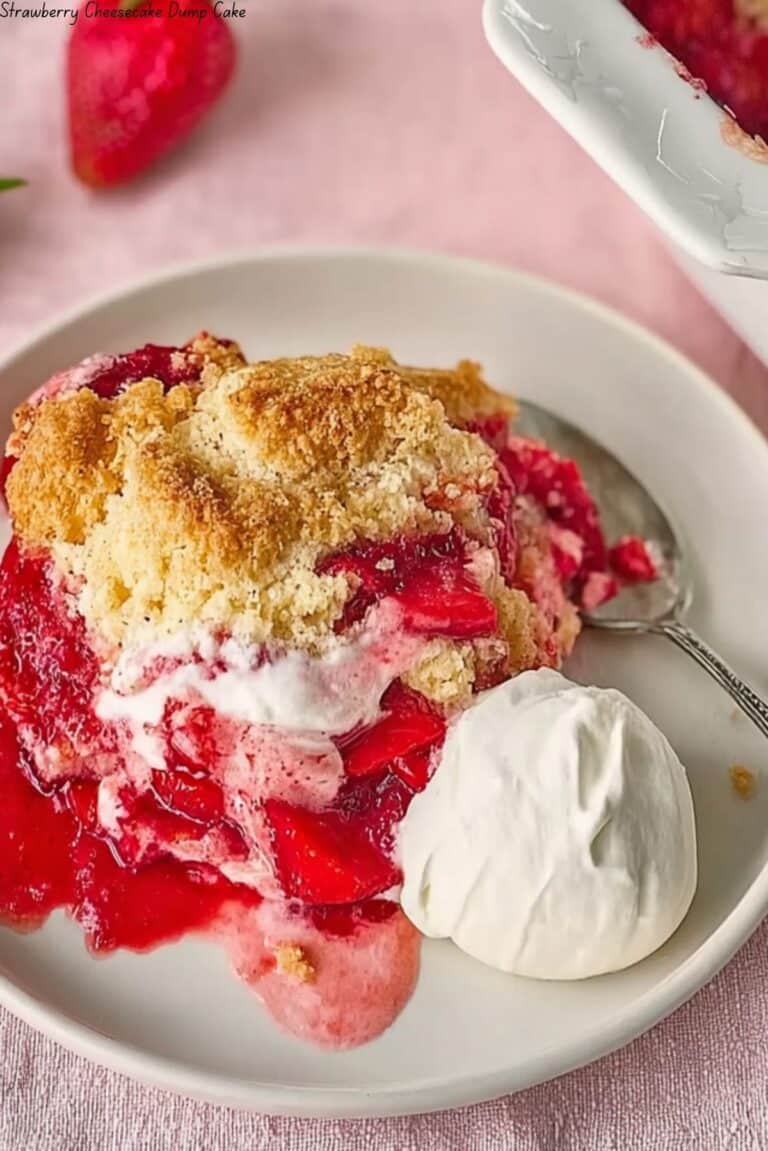 Strawberry Cheesecake Dump Cake
