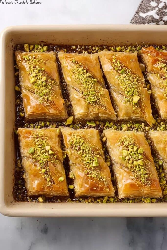 Pistachio Chocolate Baklava