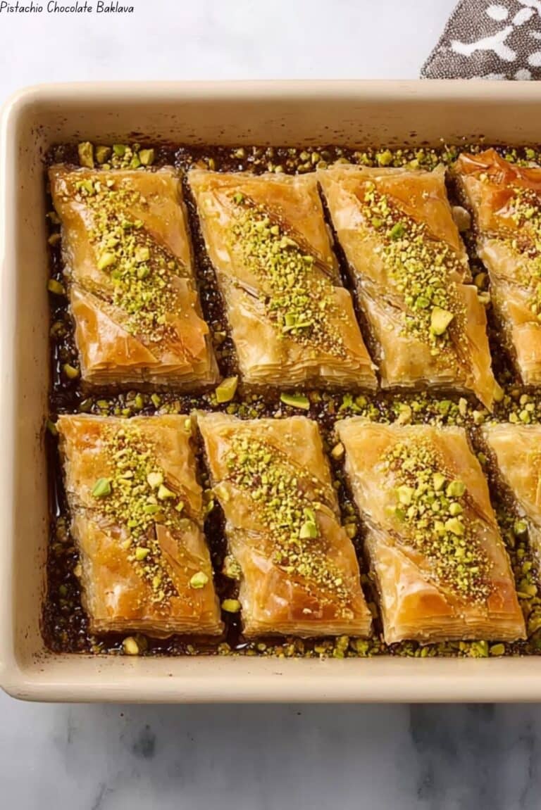 Pistachio Chocolate Baklava