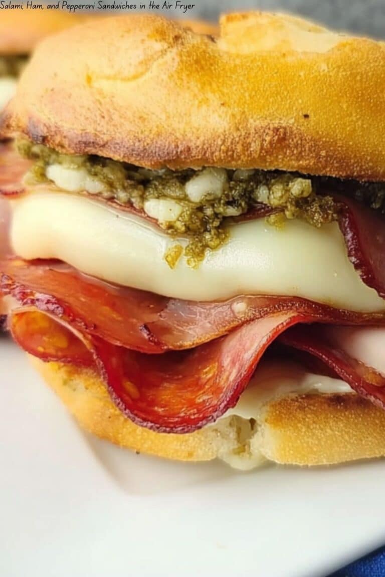 Salami, Ham, and Pepperoni Sandwiches in the Air Fryer