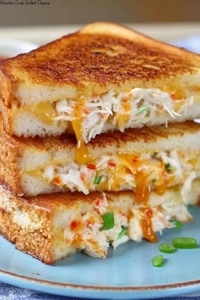 Wonton Crab Grilled Cheese