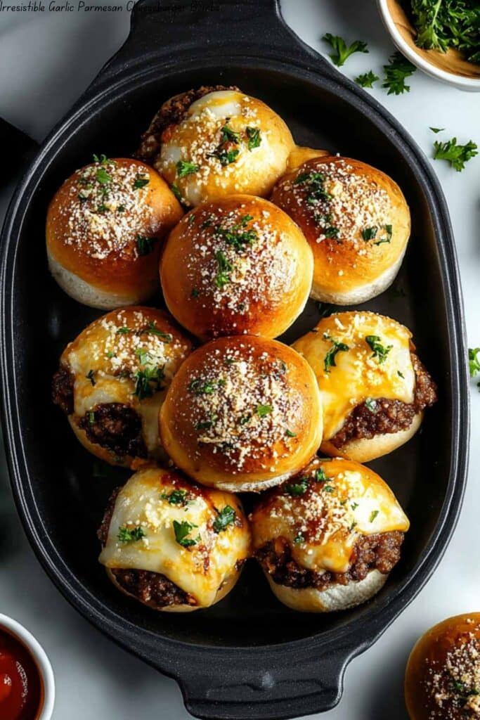 Irresistible Garlic Parmesan Cheeseburger Bombs
