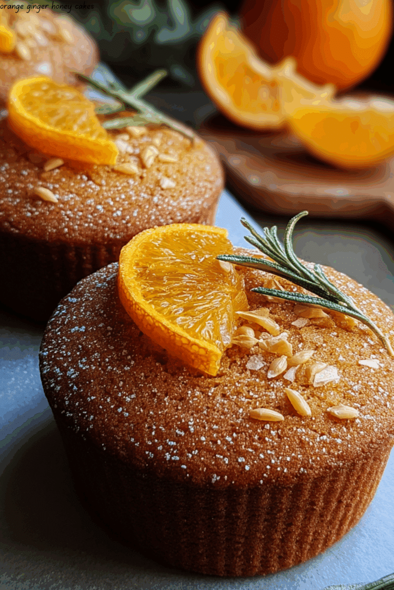 orange ginger honey cakes
