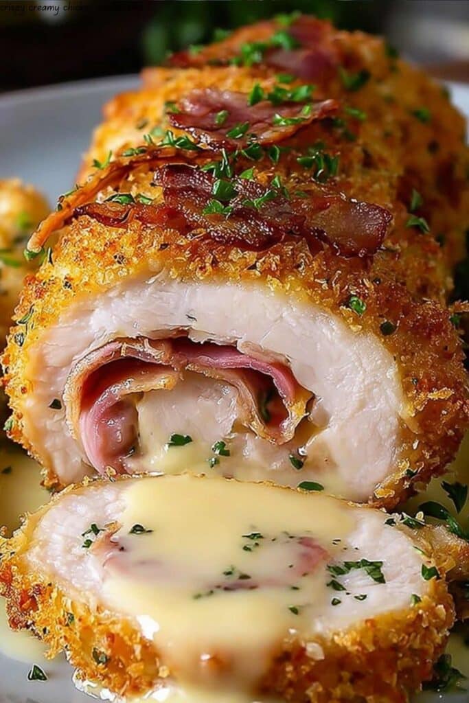 Crispy Creamy Chicken Cordon Bleu