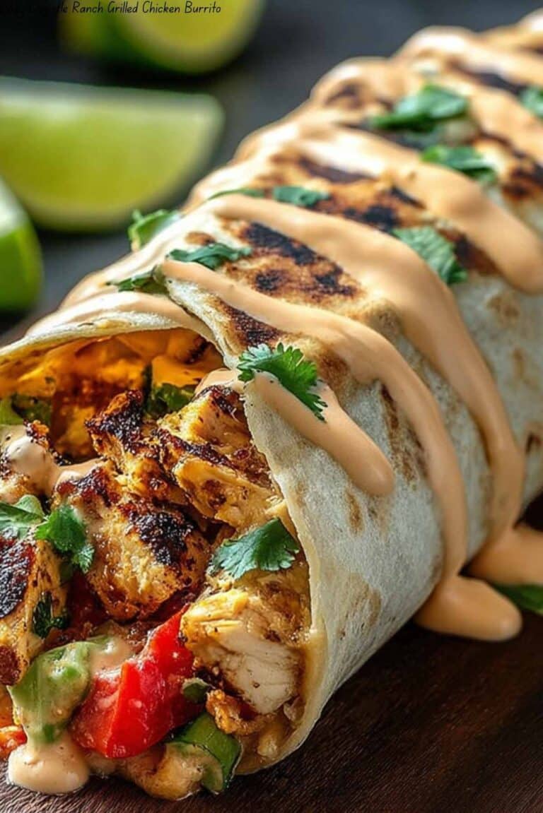 Easy Chipotle Ranch Grilled Chicken Burrito