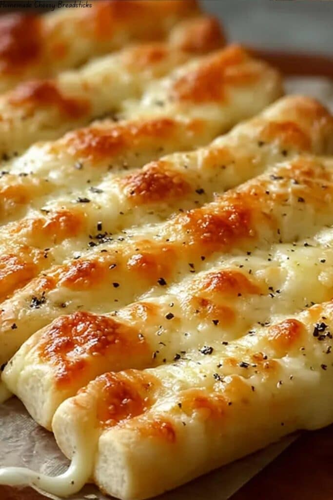 Homemade Cheesy Breadsticks