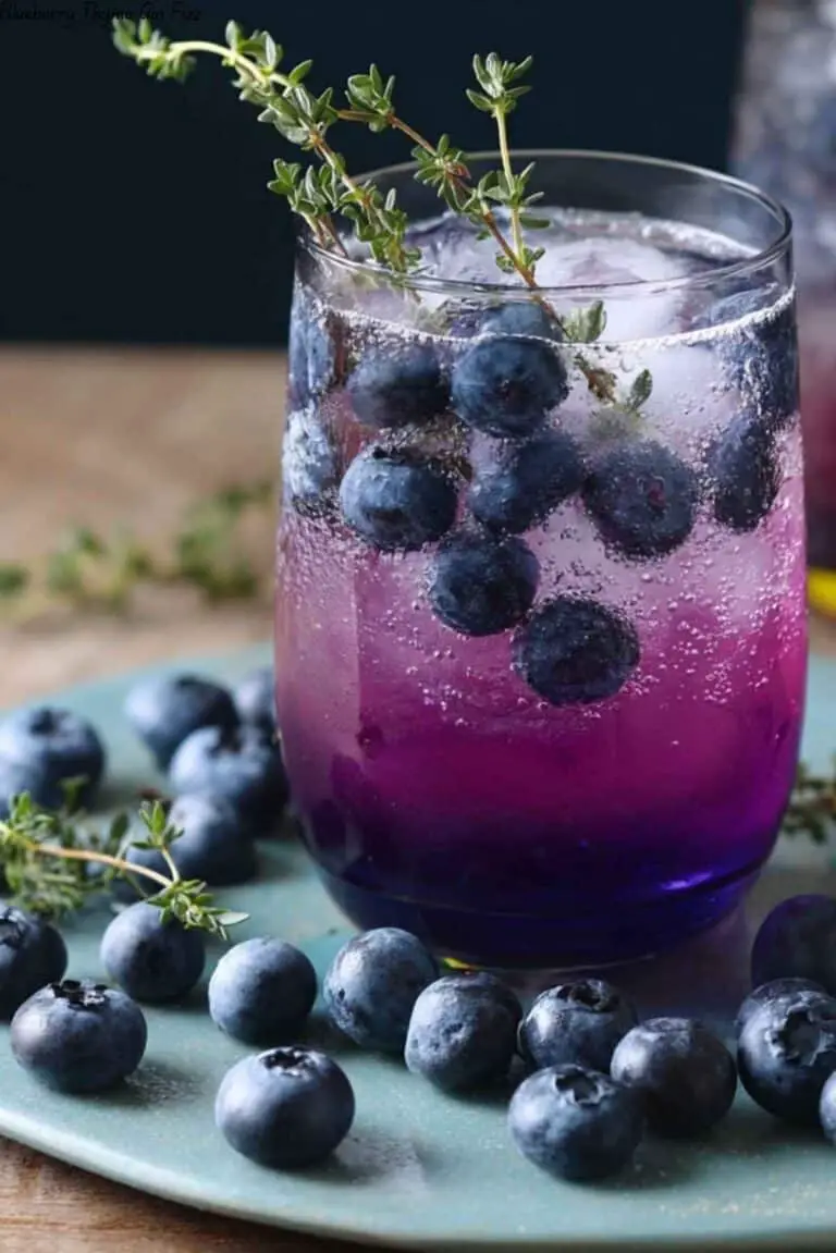 Blueberry Thyme Gin Fizz