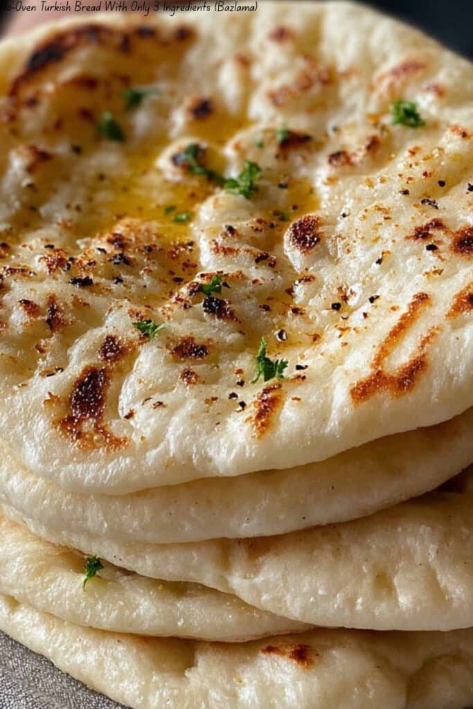 No-Oven Turkish Bread With Only 3 Ingredients (Bazlama)