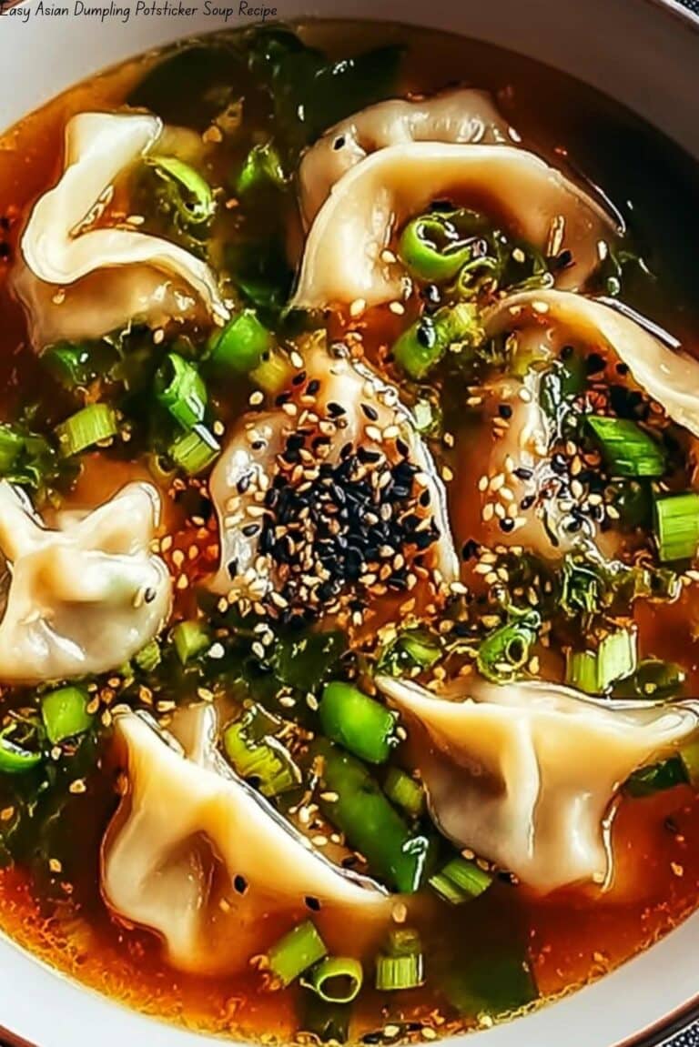 Easy Asian Dumpling Potsticker Soup Recipe