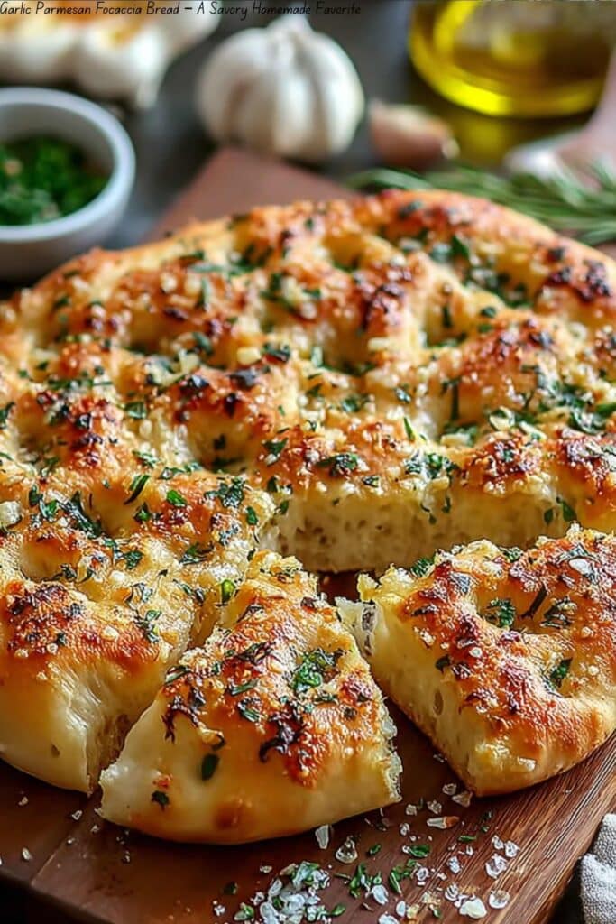 Garlic Parmesan Focaccia Bread – A Savory Homemade Favorite