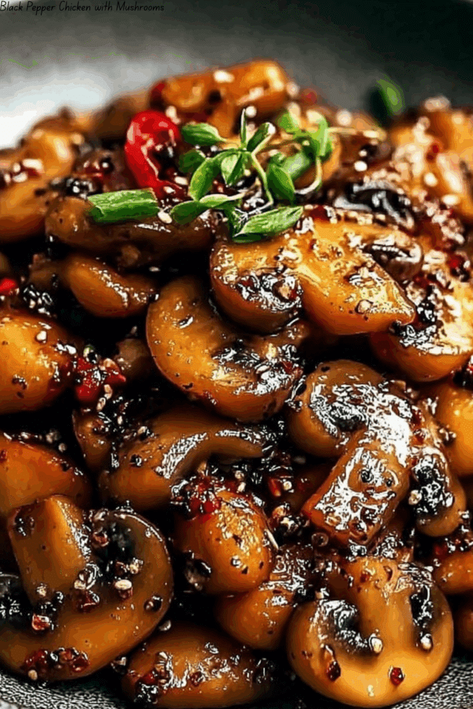 Black Pepper Chicken with Mushrooms