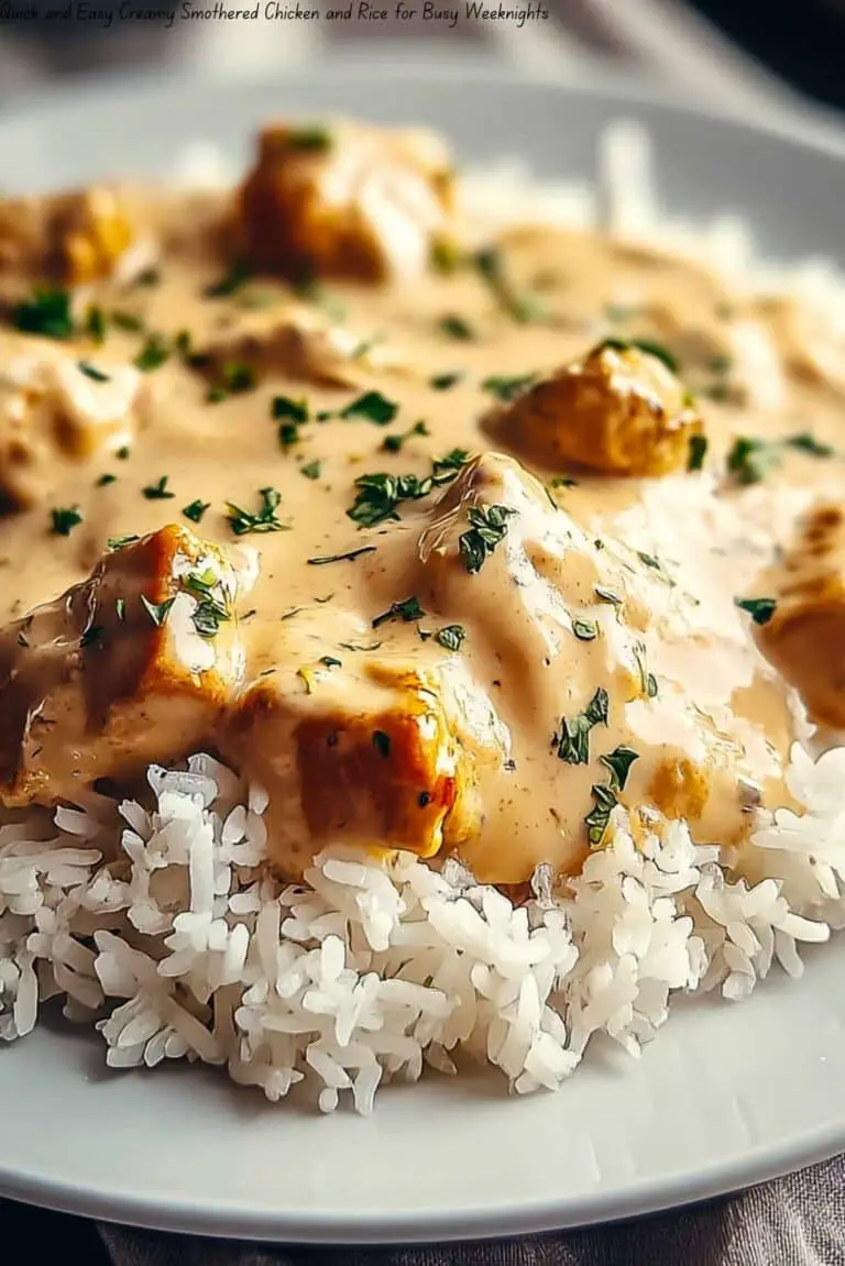 Quick and Easy Creamy Smothered Chicken and Rice for Busy Weeknights