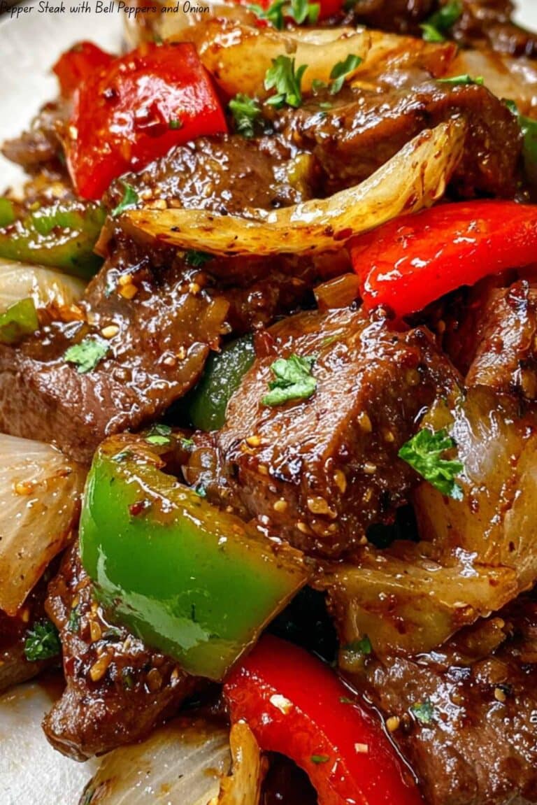 Pepper Steak with Bell Peppers and Onion