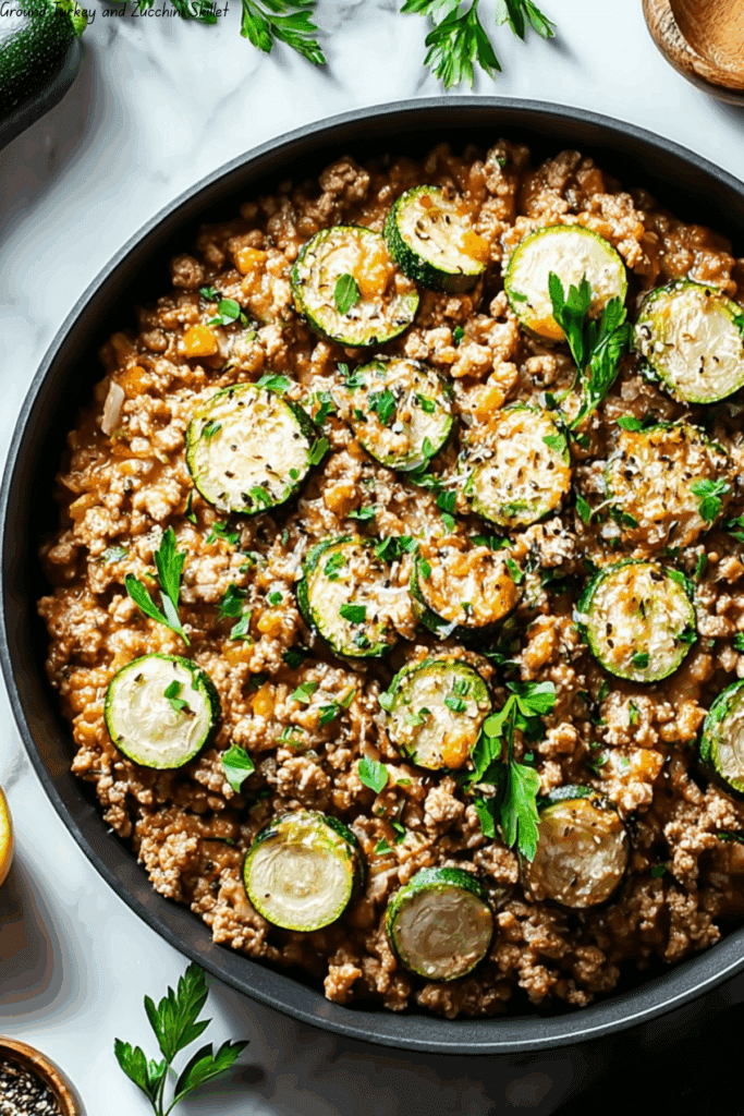 Ground Turkey and Zucchini Skillet
