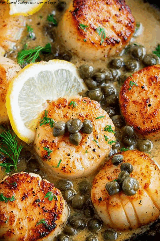 Pan Seared Scallops with Lemon Caper Sauce