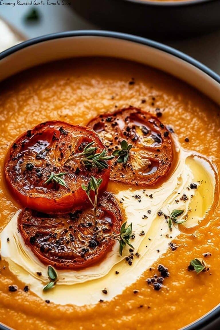 Creamy Roasted Garlic Tomato Soup
