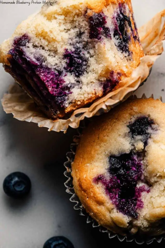 Homemade Blueberry Protein Muffins