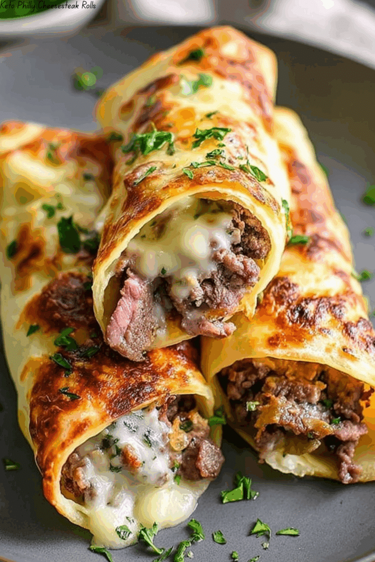 Keto Philly Cheesesteak Rolls