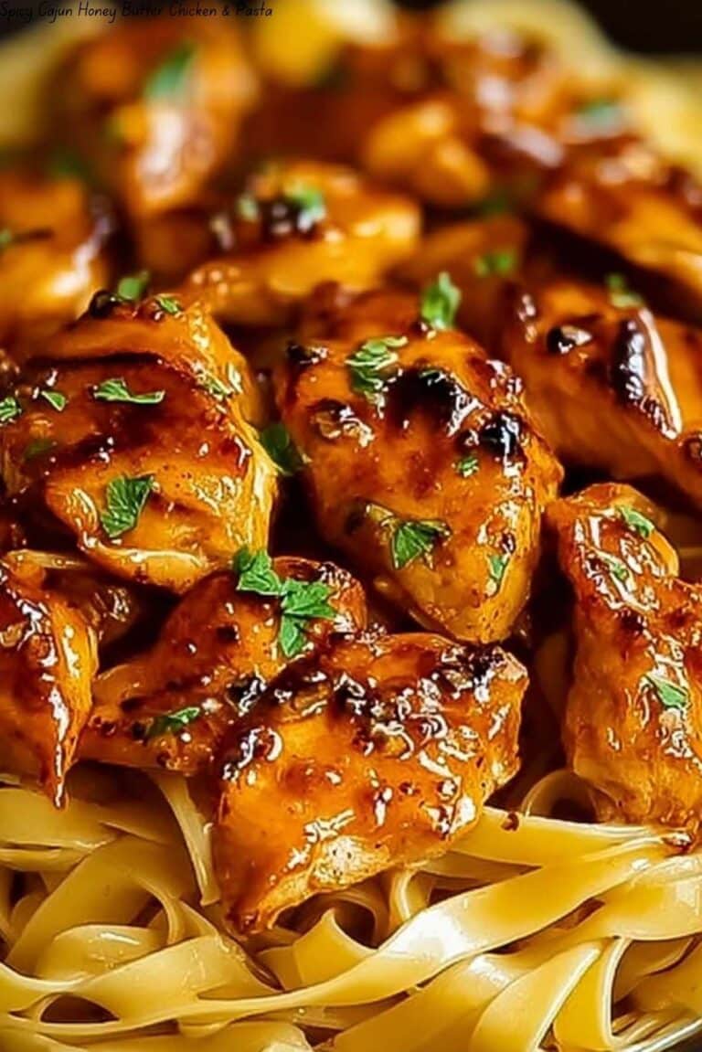 Spicy Cajun Honey Butter Chicken & Pasta