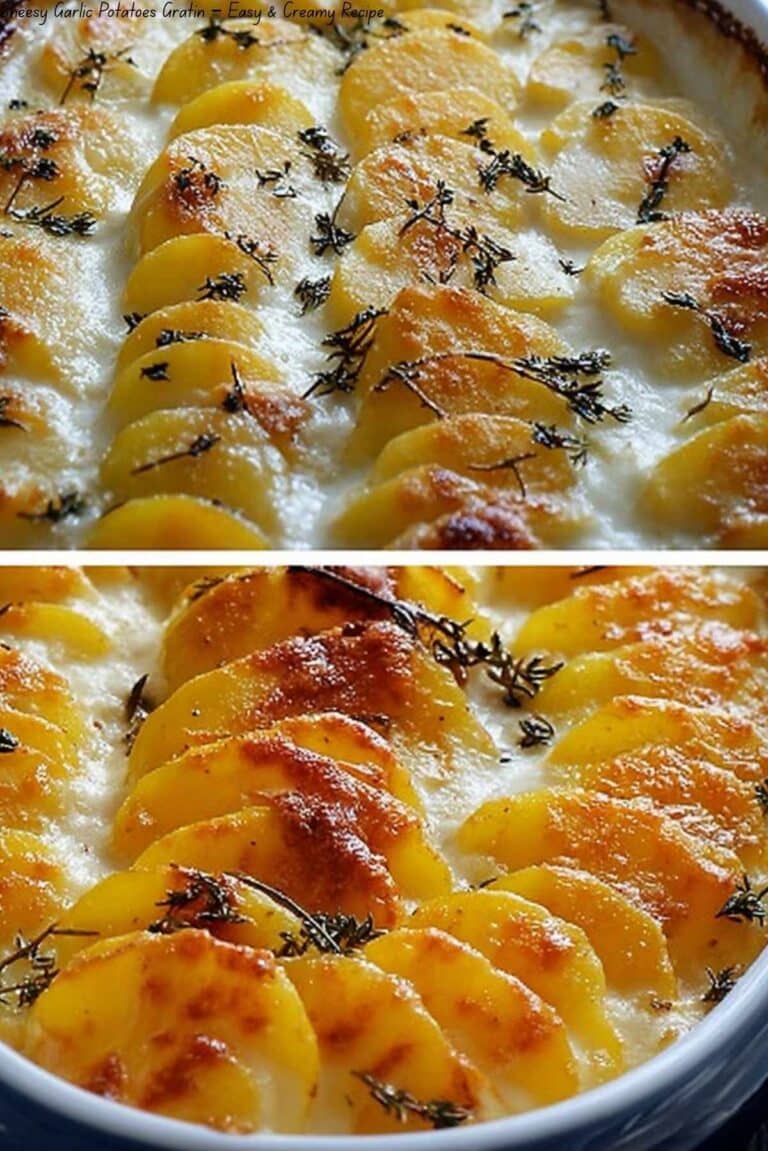Cheesy Garlic Potatoes Gratin – Easy & Creamy Recipe