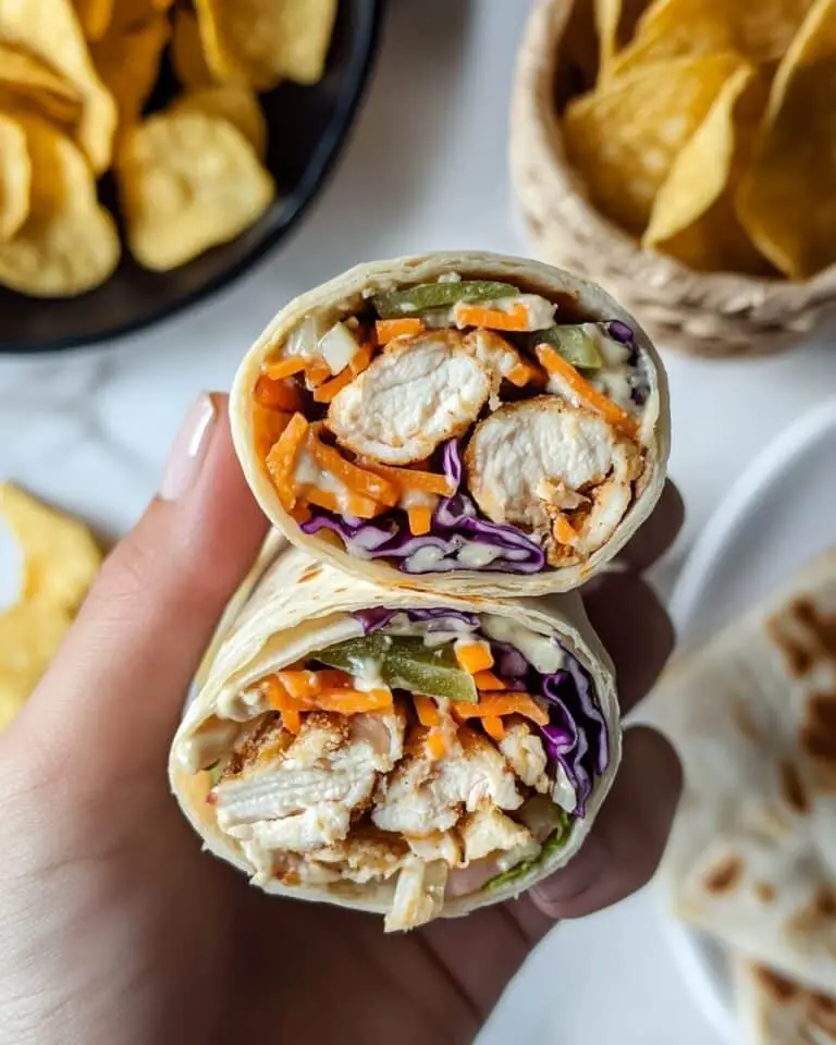 BBQ Rotisserie Chicken Wraps with Coleslaw and Pickles Recipe