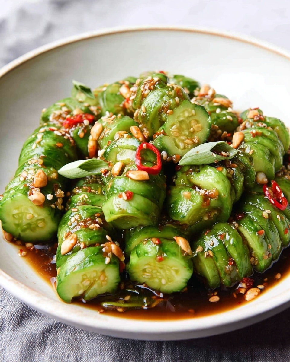 Spicy Asian Cucumber Salad Recipe - Recipe Image