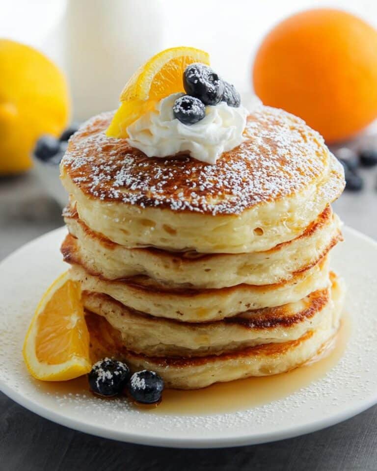 Easy Fluffy Lemon Ricotta Pancakes Recipe