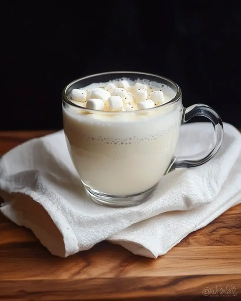 Creamy Vanilla Bean White Hot Chocolate Recipe