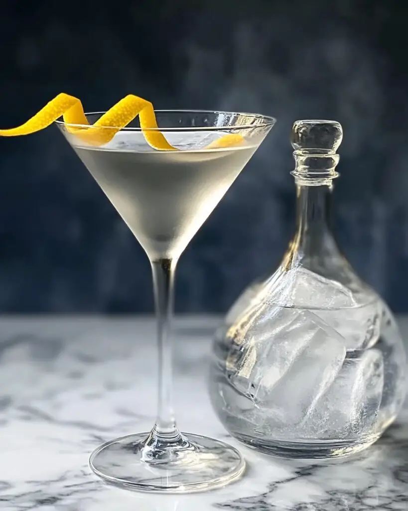 Classic Dry Martini with Lemon Twist Recipe
