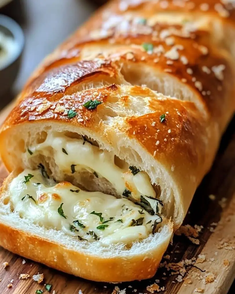 Swirled Garlic Herb and Cheese Bread Recipe