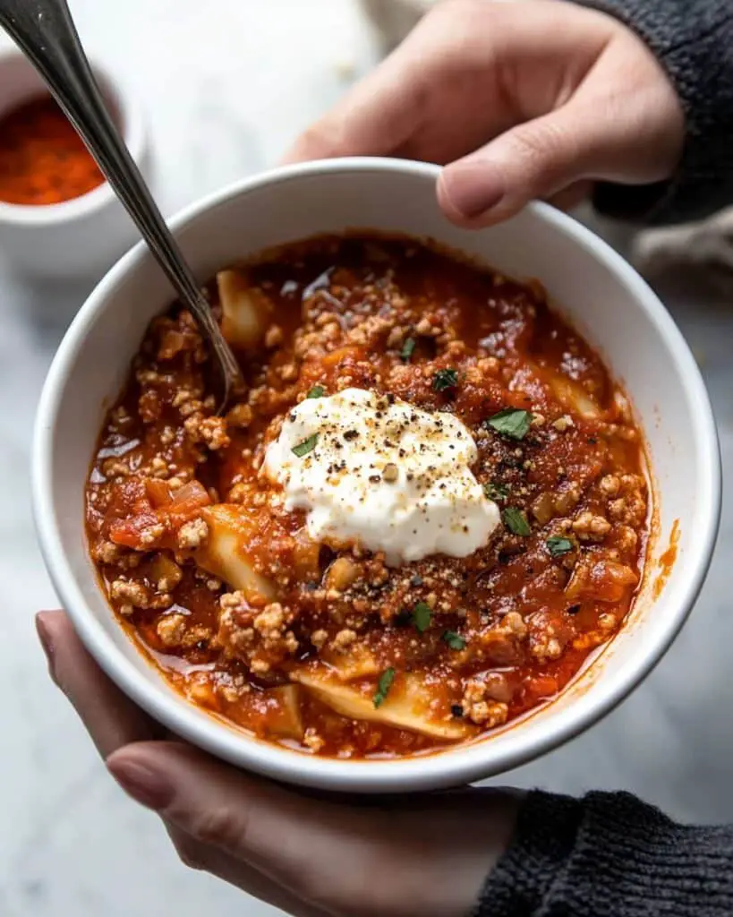 One Pot Lasagna Soup Recipe
