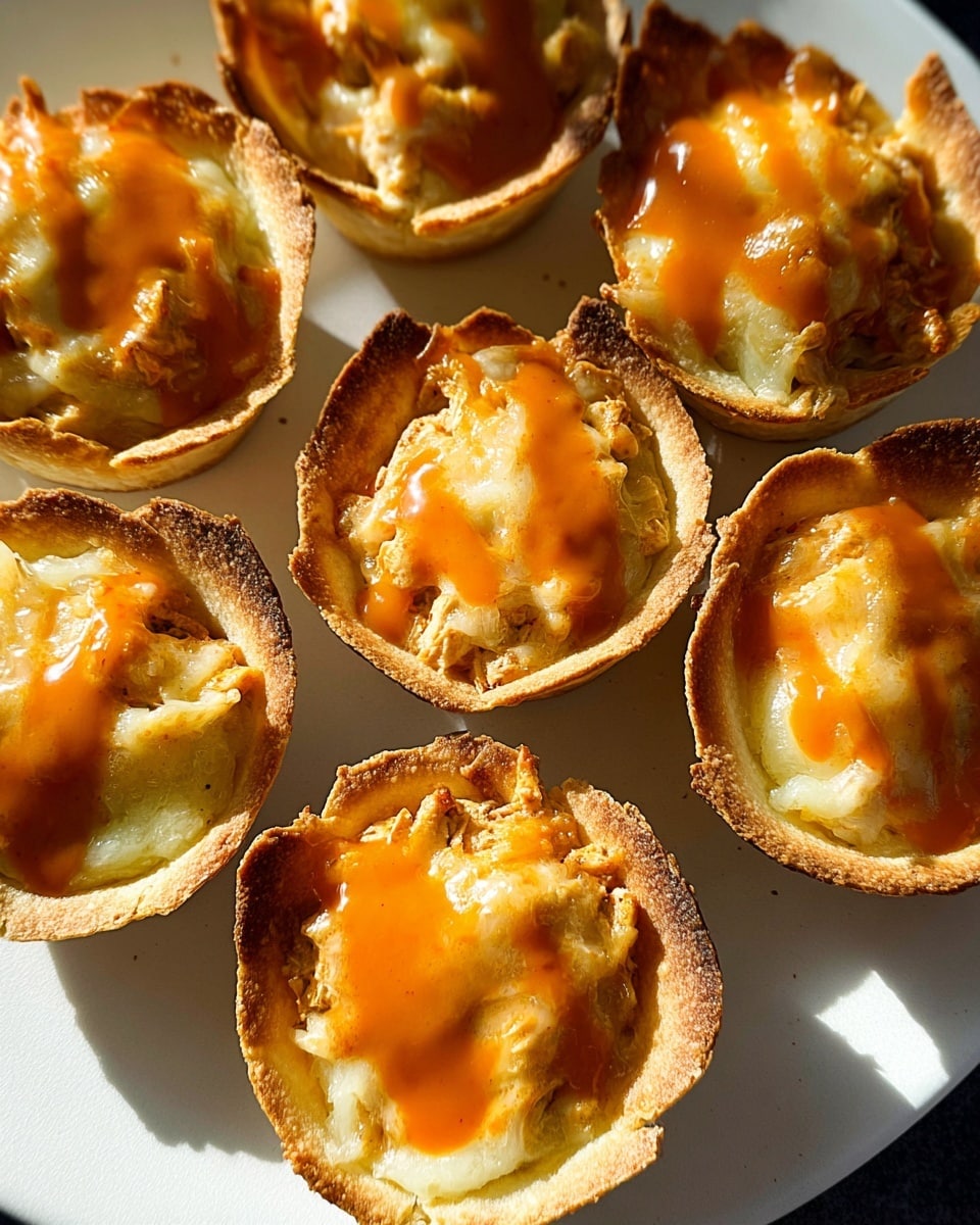 Mini Buffalo Chicken Tortilla Cups Recipe - Recipe Image