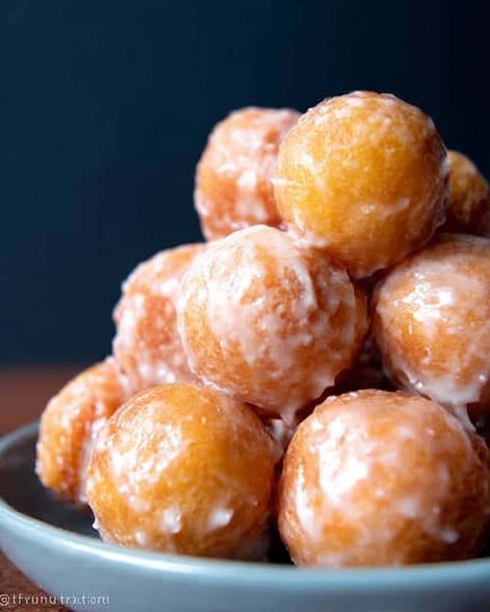 Easy Homemade Glazed Doughnut Holes Recipe - Recipe Image