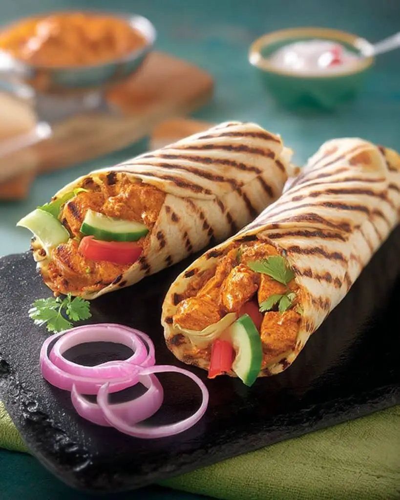 Butter Chicken Kachumber Wrap Recipe