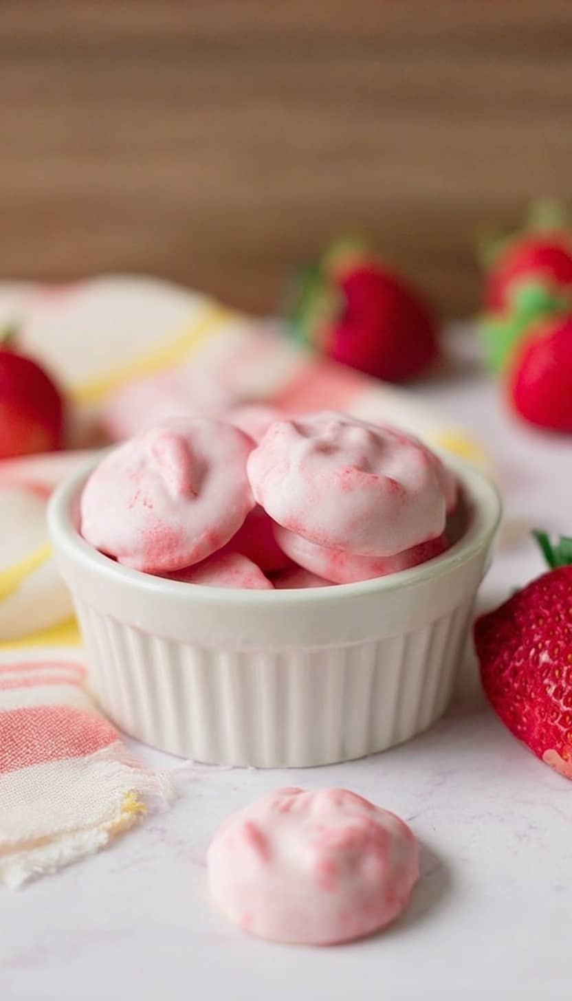 Easy Strawberry Yogurt Bites Recipe - Recipe Image
