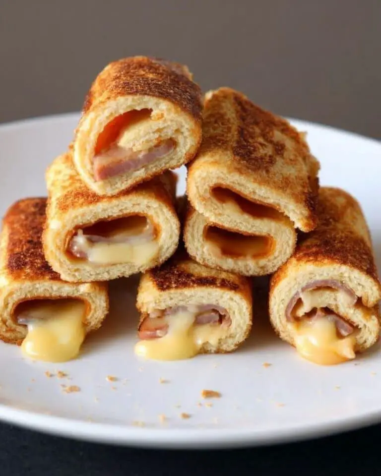 Delicious Grilled Cheese Roll-Ups with Ham Recipe