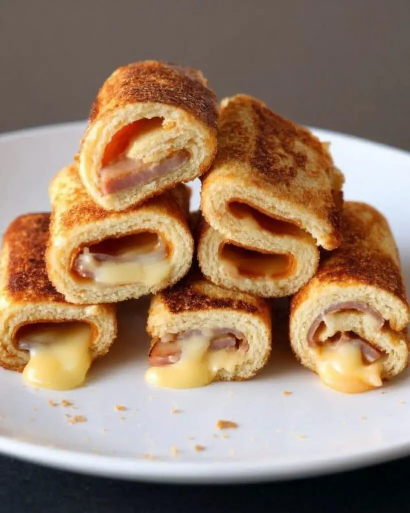 Delicious Grilled Cheese Roll-Ups with Ham Recipe