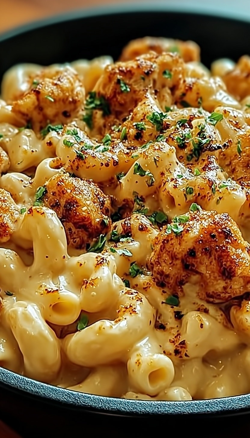 Creamy Honey Pepper Chicken Mac and Cheese Recipe - Recipe Image