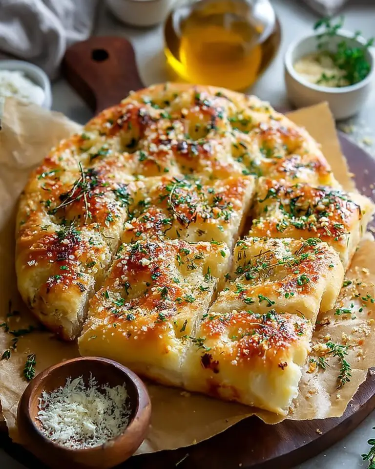 Garlic Parmesan Focaccia Bread Recipe