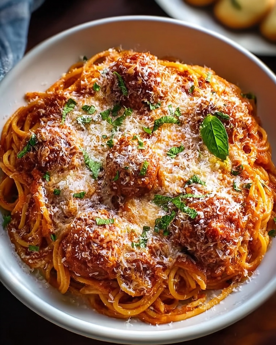 Baked Spaghetti and Meatballs Recipe - Recipe Image