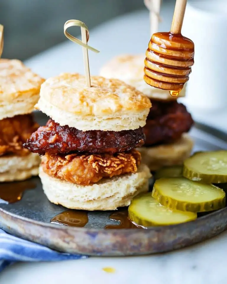 Honey Chicken Biscuits with Hot Honey Recipe