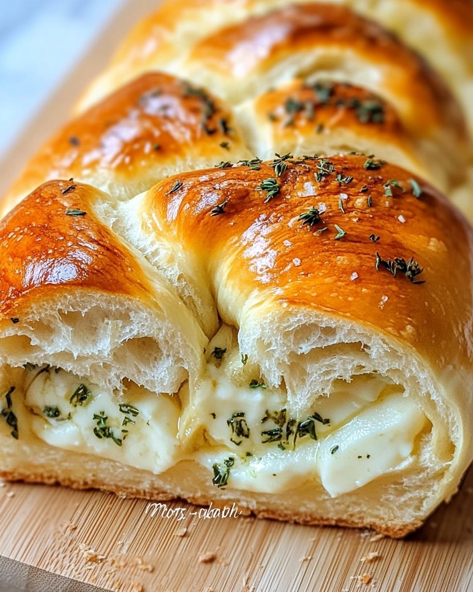 Swirled Garlic Herb and Cheese Bread Recipe - Recipe Image