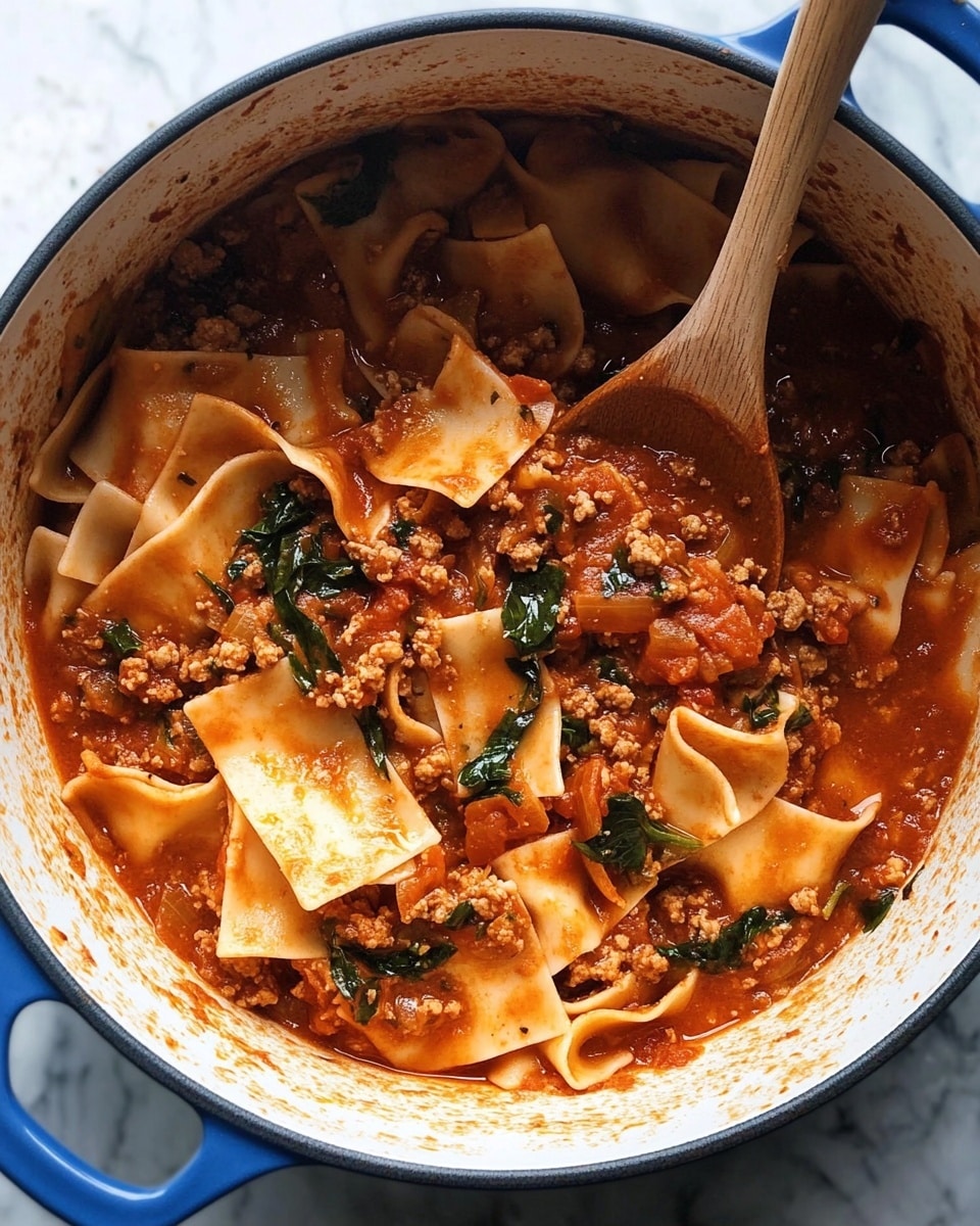 One Pot Lasagna Soup Recipe - Recipe Image