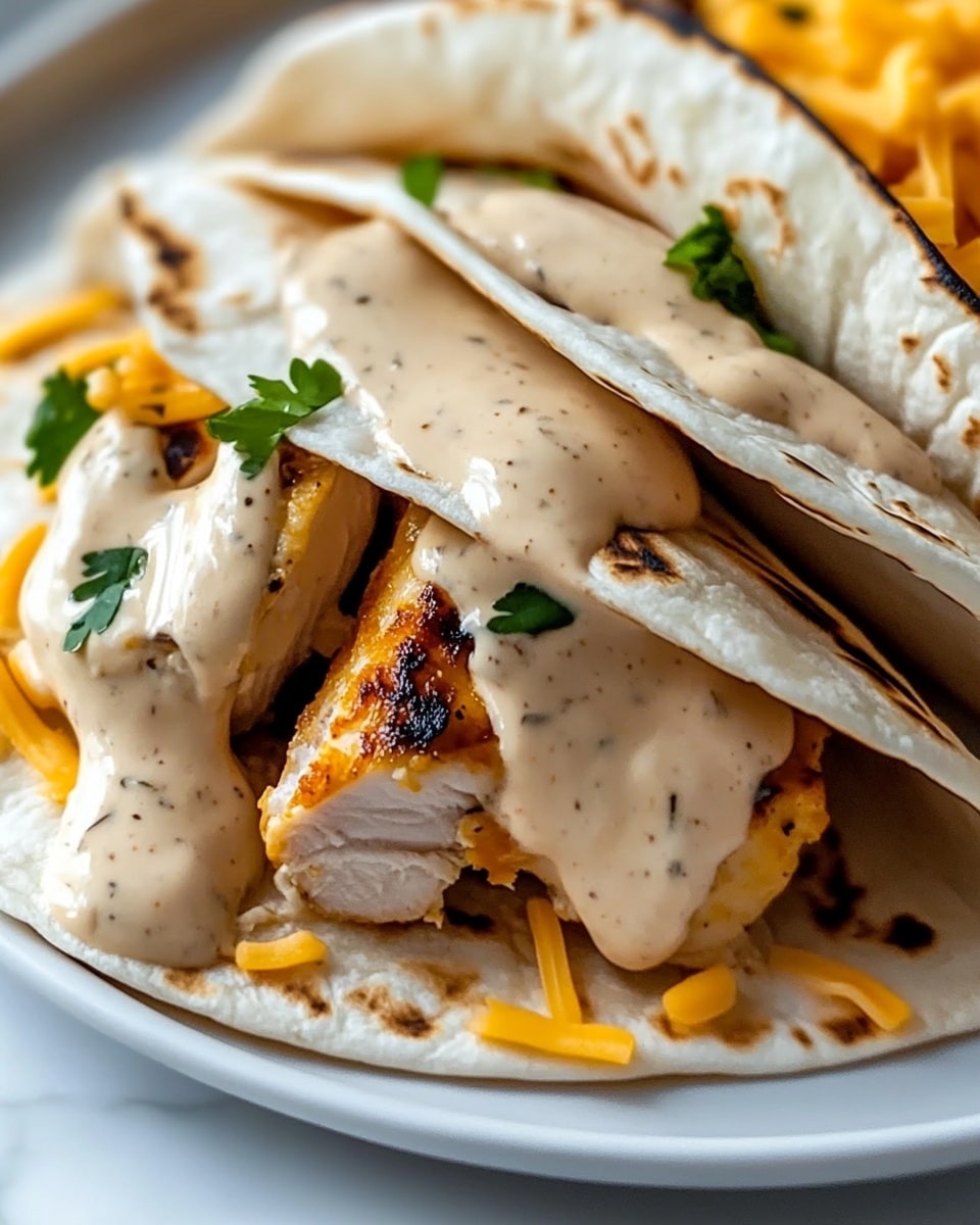 Cheesy Garlic Chicken Wraps Recipe - Recipe Image
