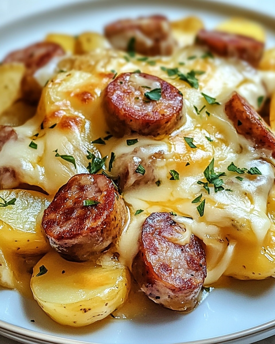 Cheesy Ranch Potatoes and Smoked Sausage Recipe - Recipe Image
