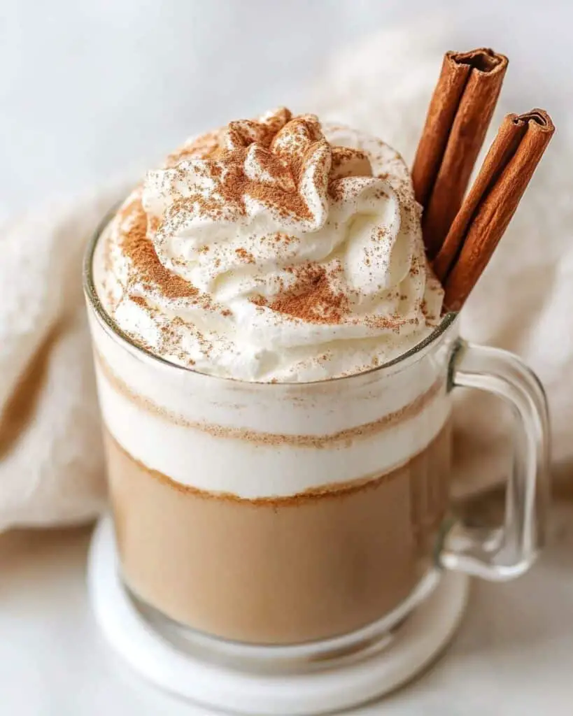 Cinnamon Latte with Homemade Cinnamon Syrup Recipe
