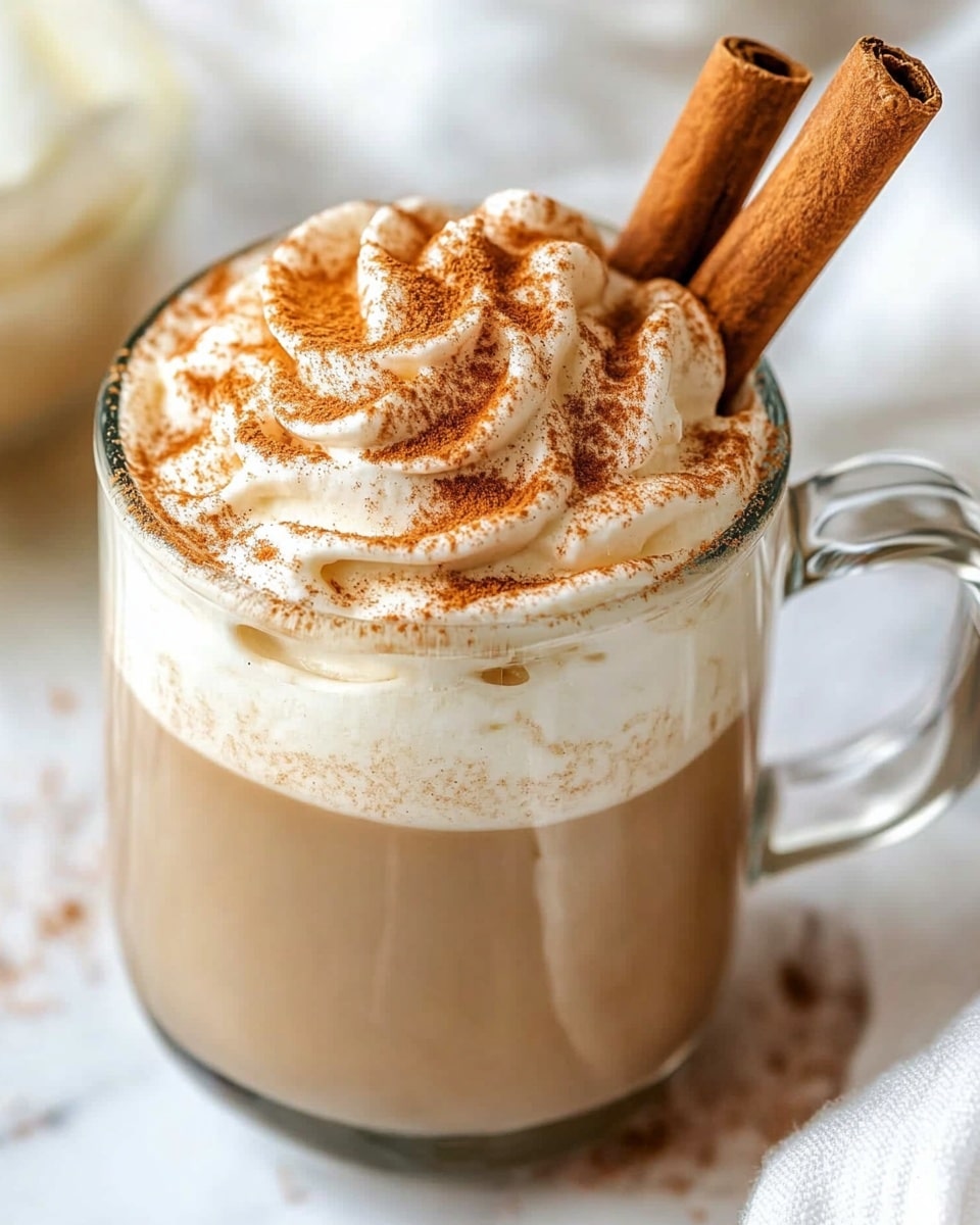 Cinnamon Latte with Homemade Cinnamon Syrup Recipe - Recipe Image