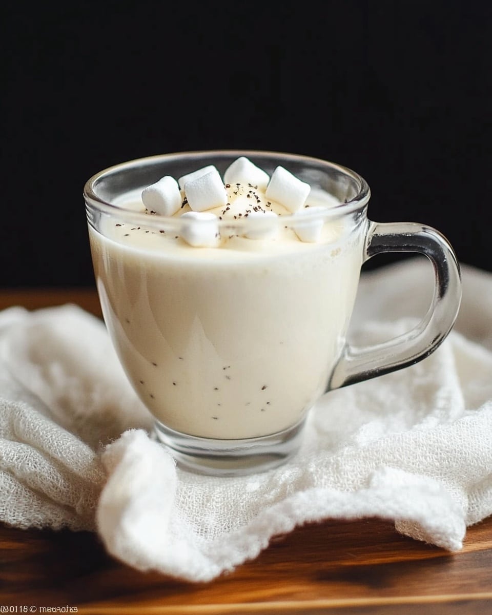 Creamy Vanilla Bean White Hot Chocolate Recipe - Recipe Image